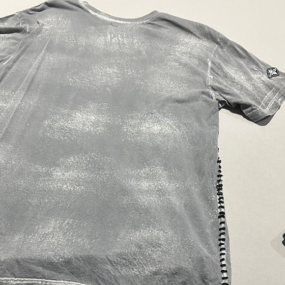 Affliction Gray T-Shirt with Patch and Stitch Detail - Picture 6 of 7